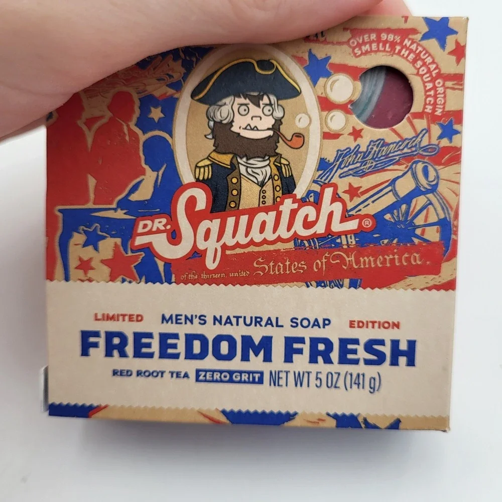 Dr. Squatch Freedom Fresh Aluminum Free Deodorant 2.65oz Zero Grit Bar Soap 5oz